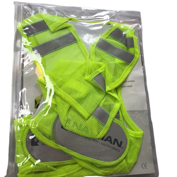 NWT NATHAN Streak Reflective Vest Running Hi Vis Visibility Yellow - Picture 11 of 16